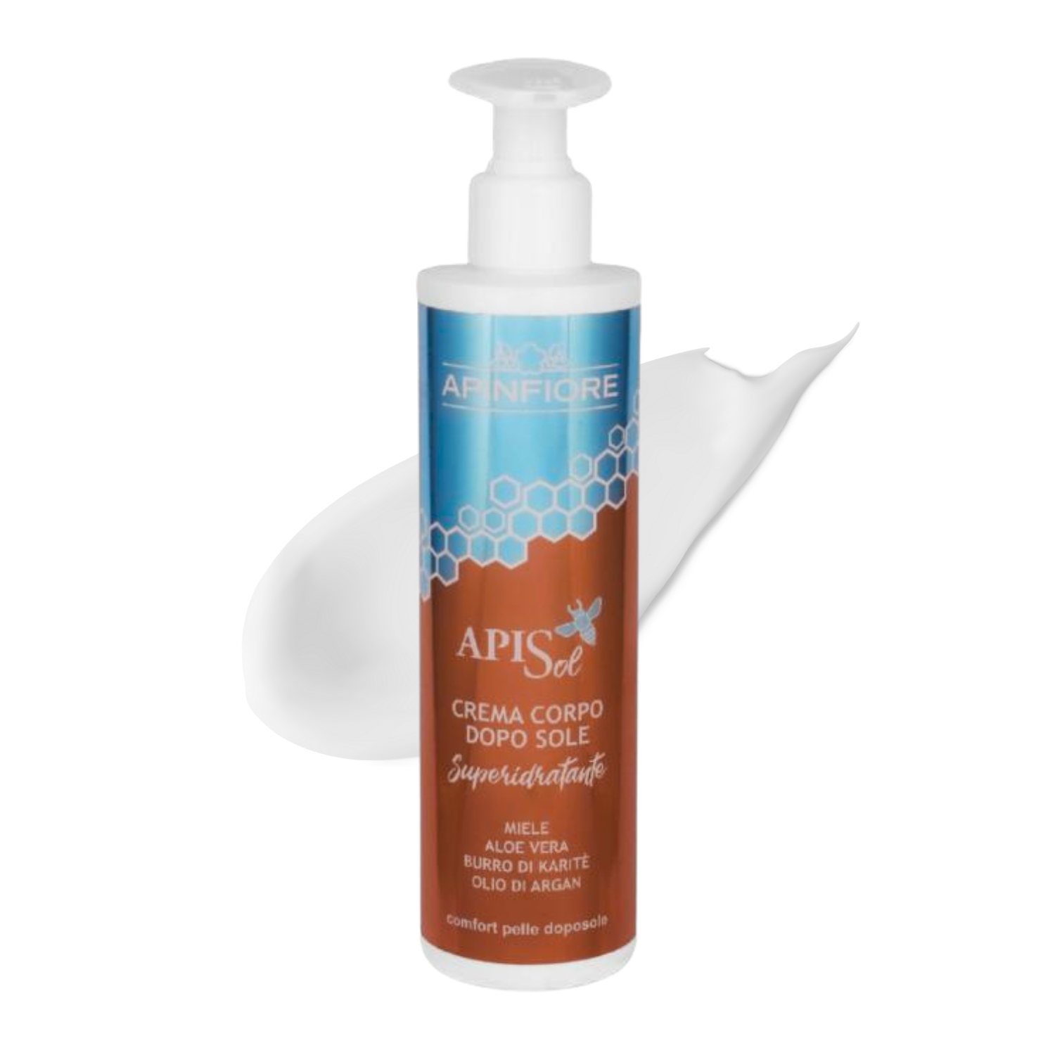 Apinfiore After-Sun Body Cream – Deeply Nourishes & Soothes Sun-Stressed Skin – Infused with Aloe, Honey, Shea Butter & Argan Oil – 250ml