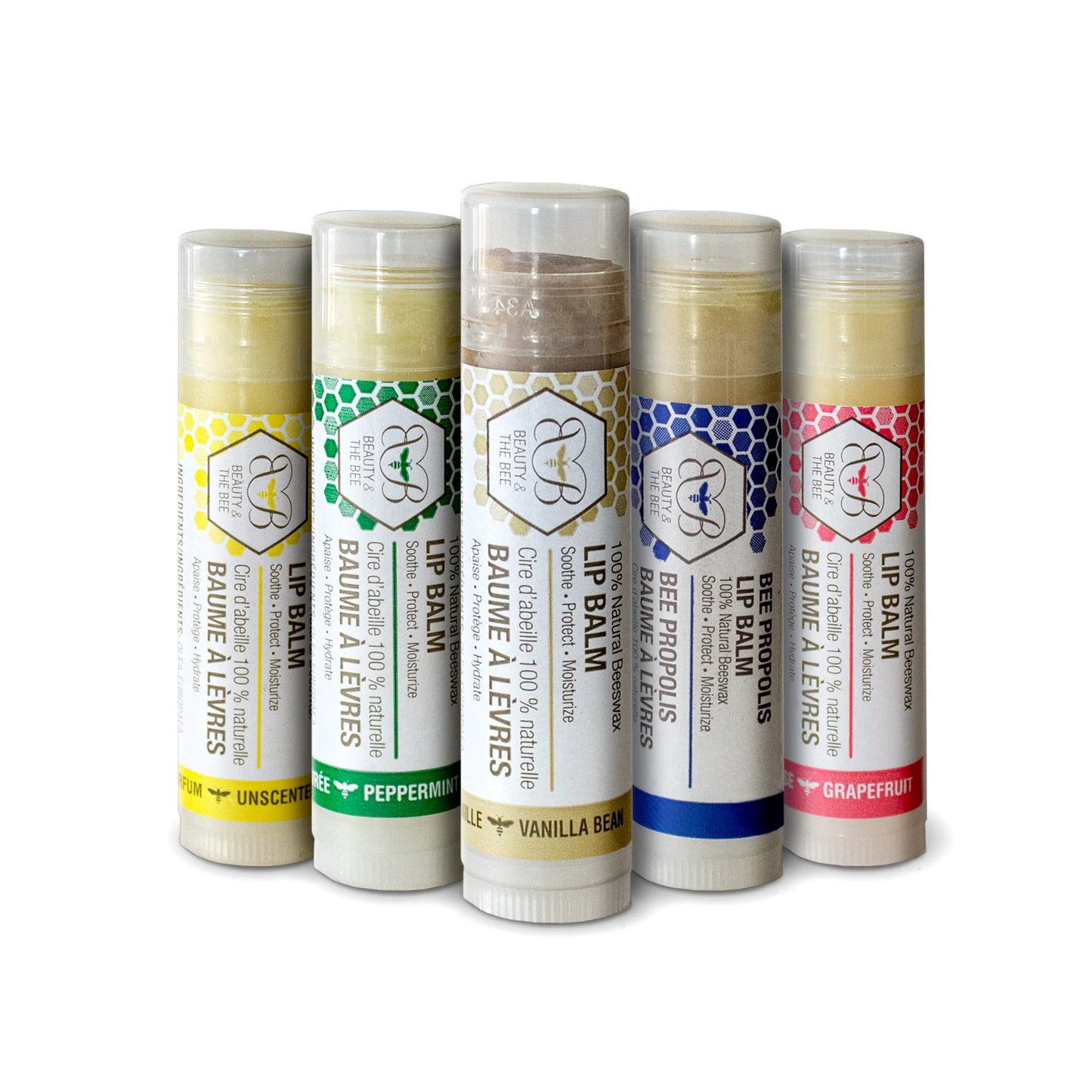 Organic Lip Balm Beeswax Unscented Hydrating Lip Treatment