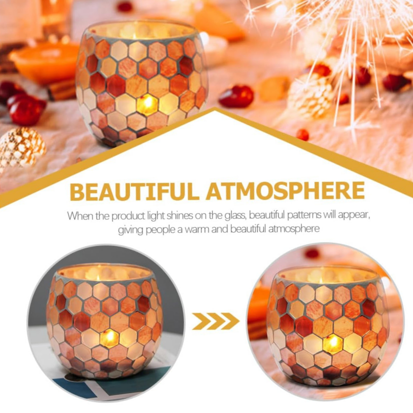 Elegant Glass Candle Holder Stylish Design 450ml
