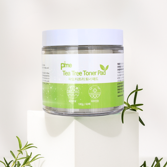 PIME Tea Tree Toner Pads - 180g x2 | Soothing & Hydrating Toner for Acne-Prone & Sensitive Skin, Pore-Cleansing Korean Skincare with Tea Tree Extract