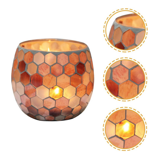 Elegant Glass Candle Holder Stylish Design 450ml