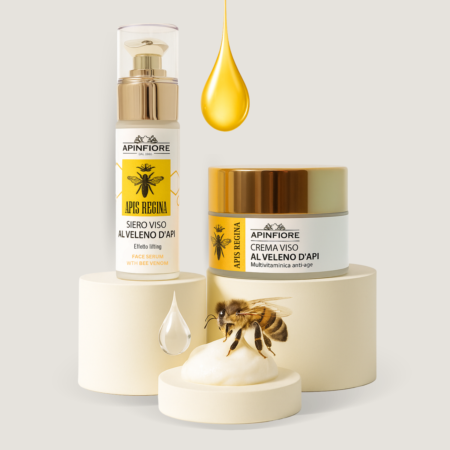 Apinfiore Face Cream – Infused with Bee Venom & Multivitamins for Anti-Aging, Lifting & Skin Firming – 50ml