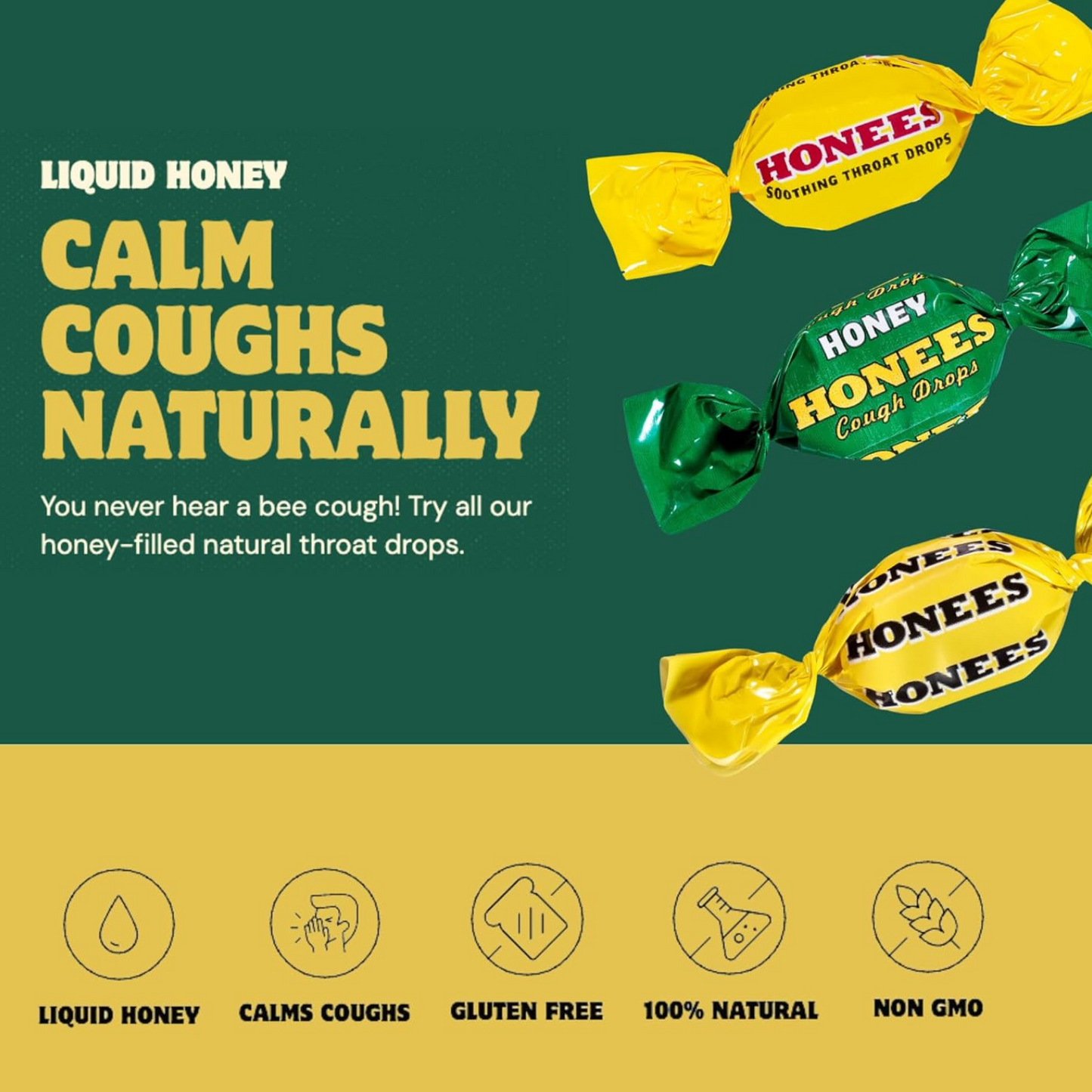 Honees Ginger Candies – Natural Soothing Relief for Throat & Cough