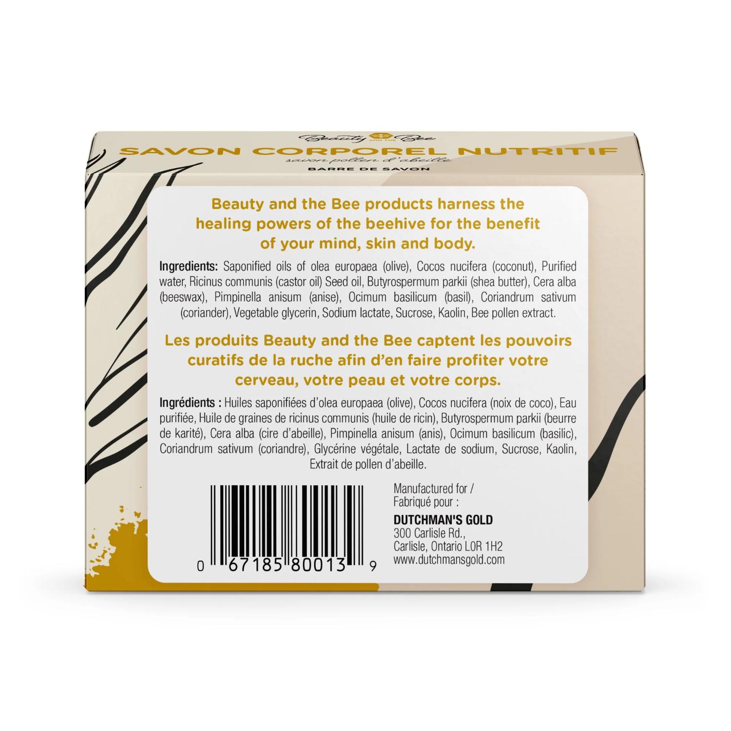 Bee Pollen Soap – Soothing & Purifying Body Bar with Natural Anti-Inflammatory & Anti-Bacterial Properties for Healthy, Radiant Skin