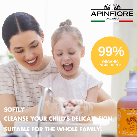 Kids Organic Gentle Wash with Calendula, Honey & Chamomile – Soothes Rashes & Inflamed Skin – 250ml