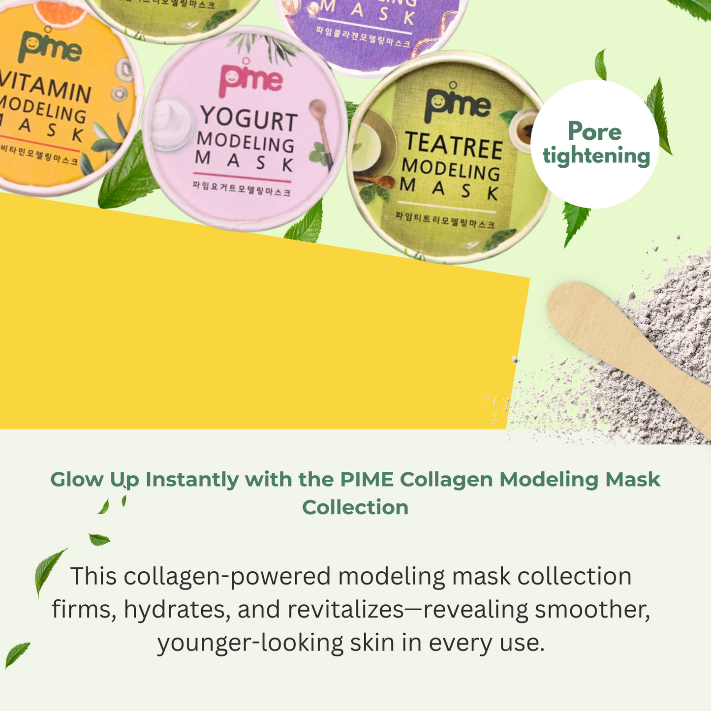 Modelling Mask Set for Brightening Firming and Hydration