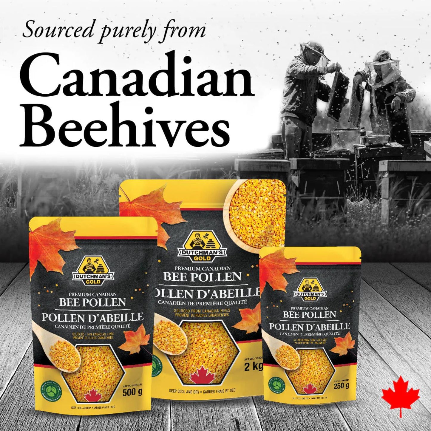 Dutchman’s Gold Pure Canadian Bee Pollen Granules, 500g, Immune & Energy Booster