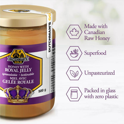 Organic Royal Jelly Honey 500g – Immune Support, Rich in Nutrients & Antioxidants