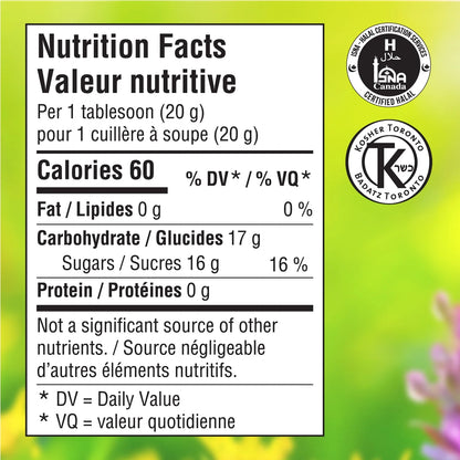 Dutchman's Gold Wildflower Liquid Honey - 1kg, 100% Pure Organic Honey, Premium Grade, No Additives, Perfect for Baking, Sweetening Drinks, and Cooking, Made in Canada