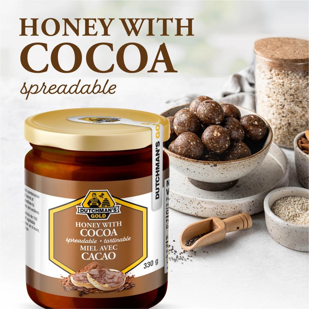 Cocoa Honey Spread 330g – Made with Real Cacao, Rich & Creamy Honey Blend