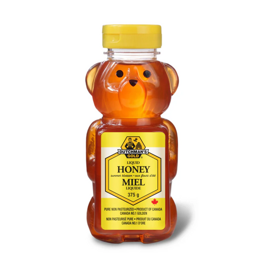 Dutchman’s Gold Summer Blossom Honey Bear 375g, 100% Pure Canadian Honey, Natural Sweetener
