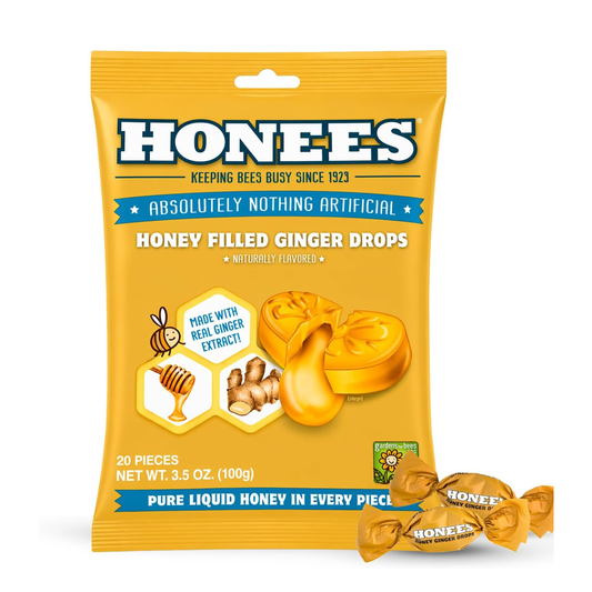 Honees Ginger Candies – Natural Soothing Relief for Throat & Cough