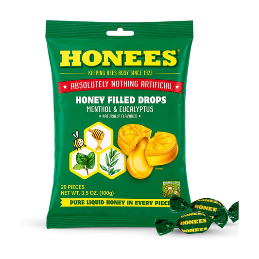 Honees Menthol Eucalyptus Candies  – Soothing Throat & Cough Relief