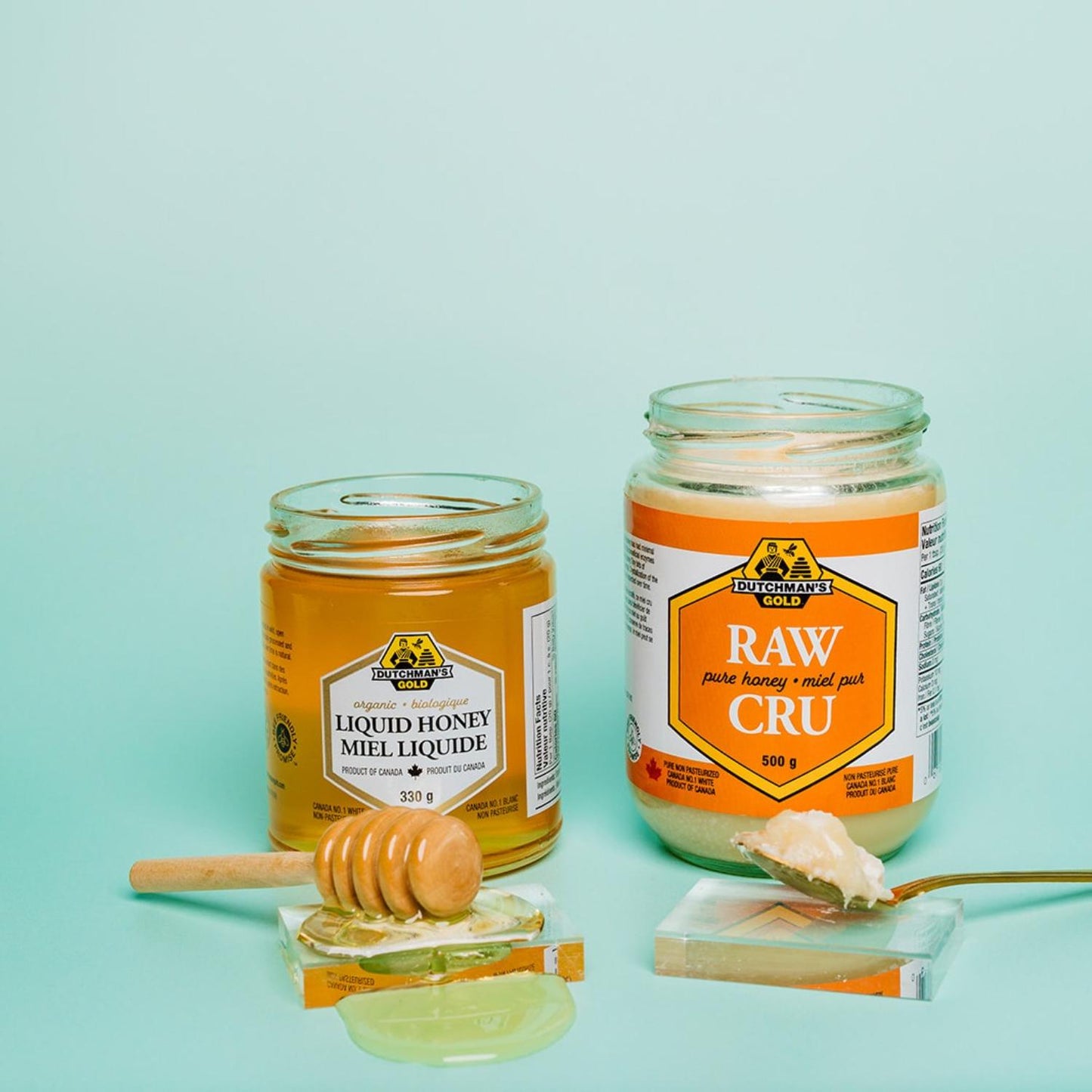 Dutchman's Gold Raw Honey 500g - Unfiltered - Non-pasteurized