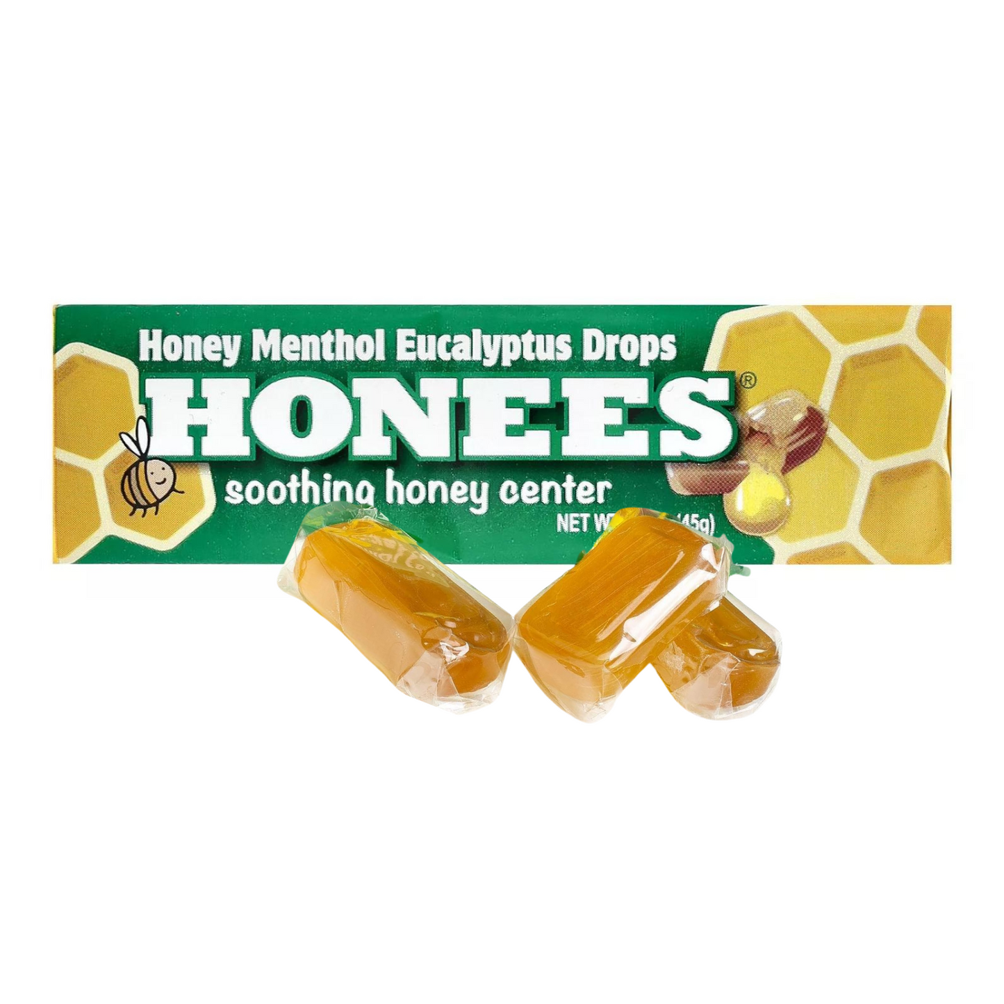 Honees Honey Menthol Eucalyptus Drops Bars Candies  10 x 45g