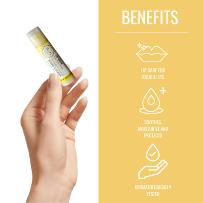 Organic Lip Balm Beeswax Unscented Hydrating Lip Treatment
