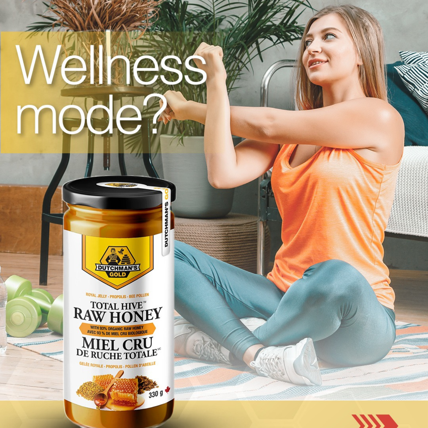 Organic Superfood Honey with Ginseng 330g – Boost Immunity & Digestive Support