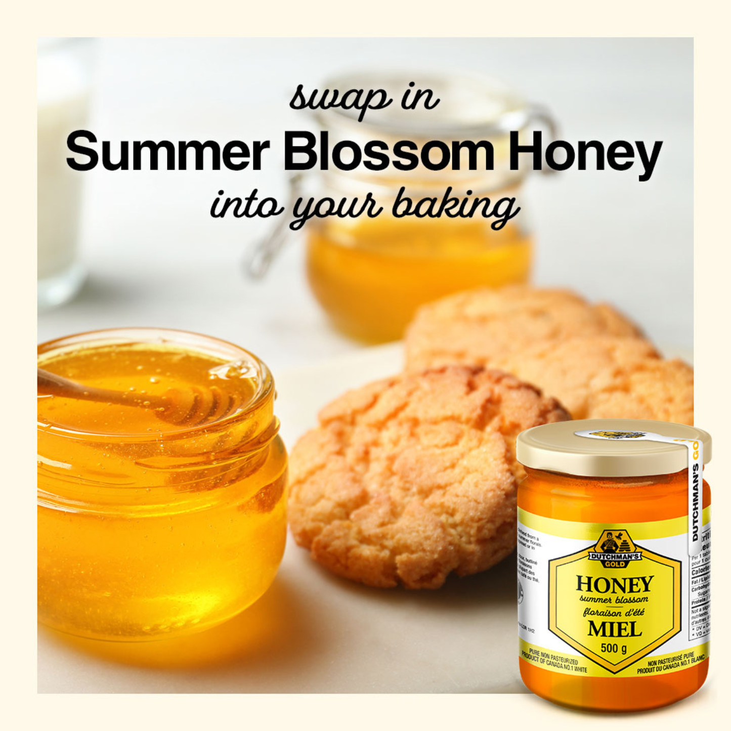 Summer Blossom Honey 500g – Pure Unpasteurized, Rich in Enzymes & Antioxidants