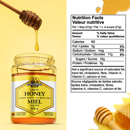 Summer Blossom Honey 500g – Pure Unpasteurized, Rich in Enzymes & Antioxidants