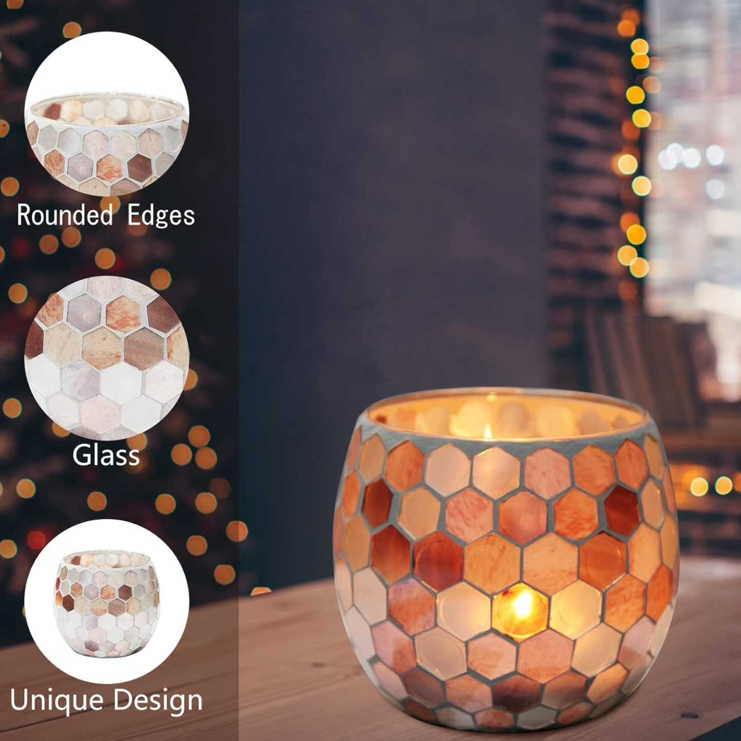 Elegant Glass Candle Holder Stylish Design 450ml