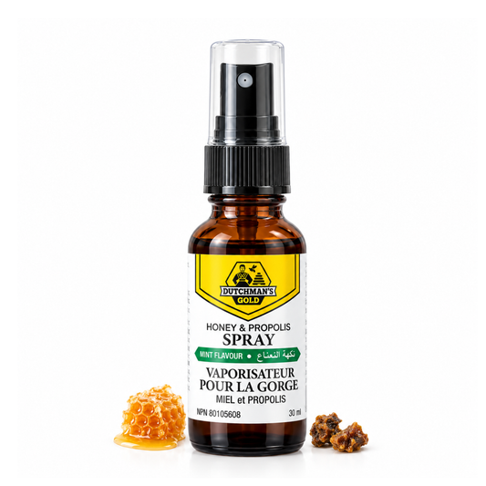 Honey & Propolis Throat Spray, 30ml, Fast-Acting Relief for Sore Throat & Cough