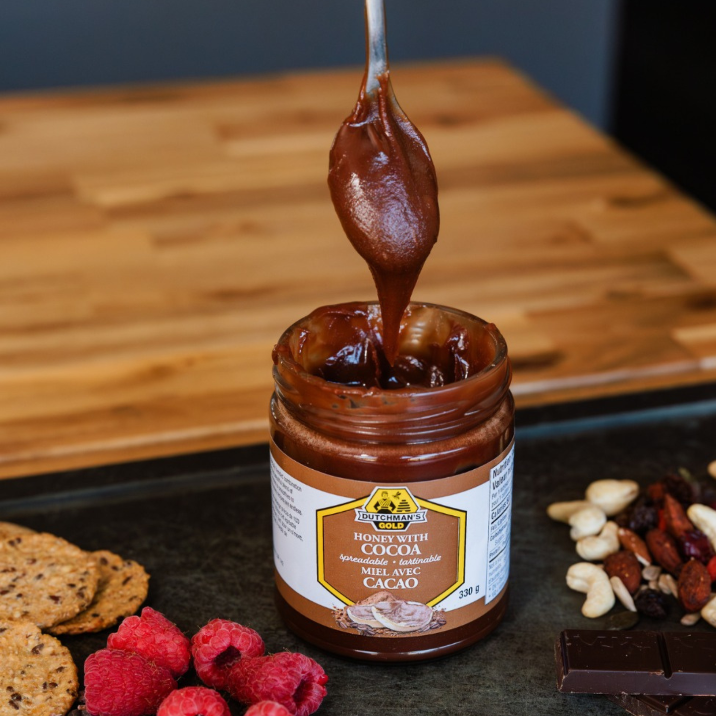 Cocoa Honey Spread 330g – Made with Real Cacao, Rich & Creamy Honey Blend
