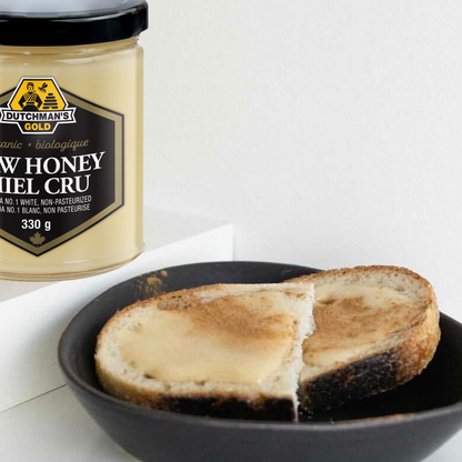 Organic Raw Honey 330g – 100% Pure & Unfiltered Creamy Honey, No Additives