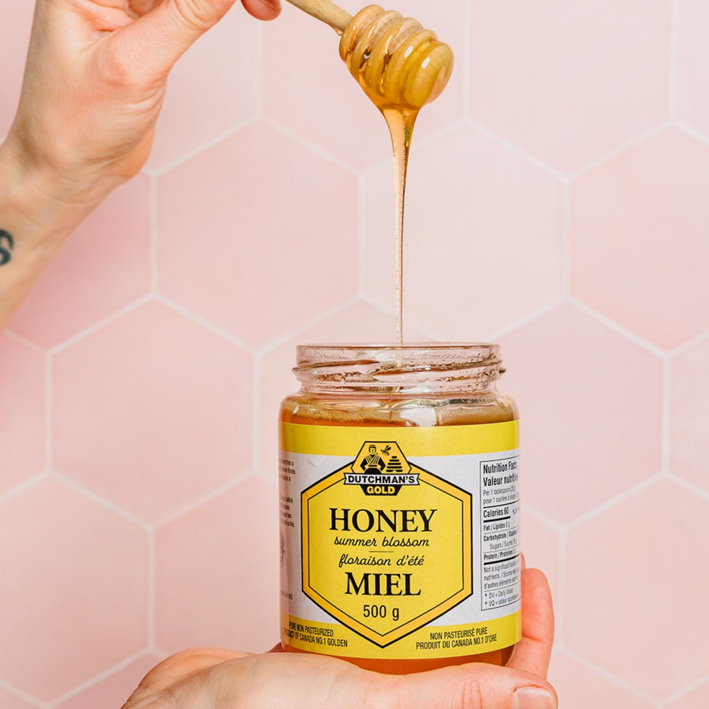Summer Blossom Honey 500g – Pure Unpasteurized, Rich in Enzymes & Antioxidants