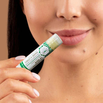 Organic Lip Balm Beeswax Peppermint Hydrating Lip Treatment
