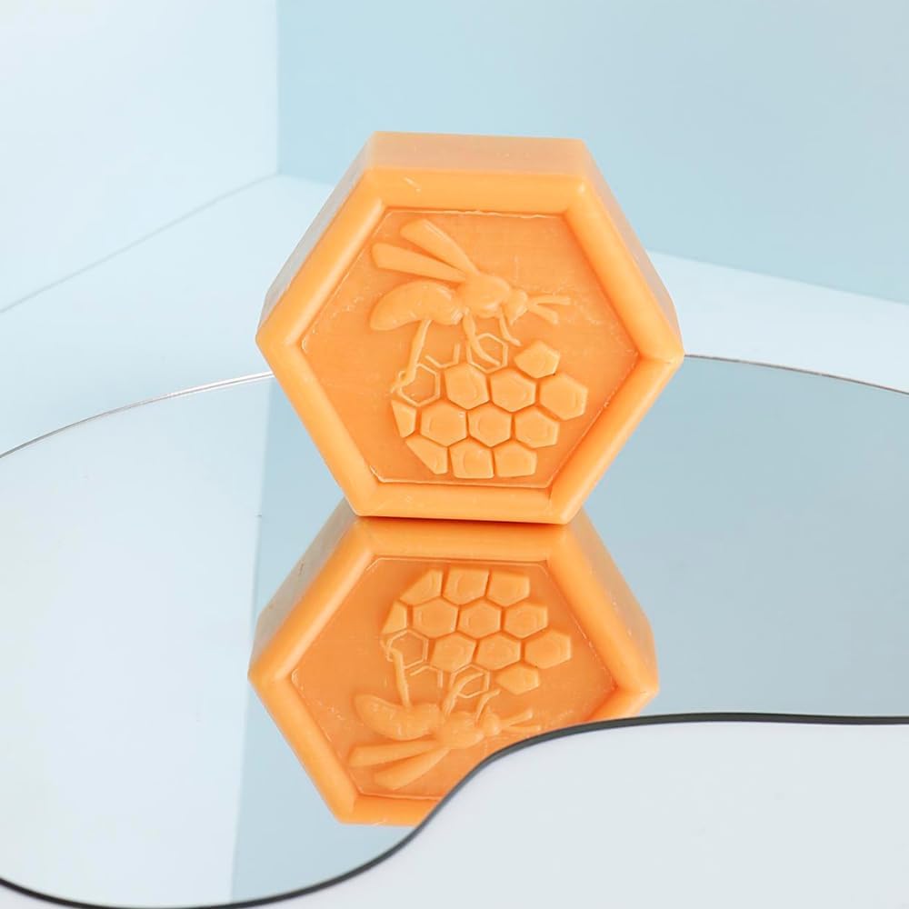 Organic Beeswax & Honey Soap 100g x3 – Natural Handcrafted Moisturizing Face & Body Soap for Sensitive Skin
