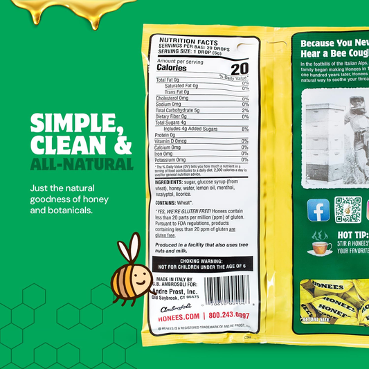 Honey Lemon Menthol Candy