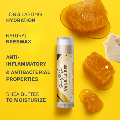 Organic Lip Balm Set Moisturizing Beeswax and Shea Butter
