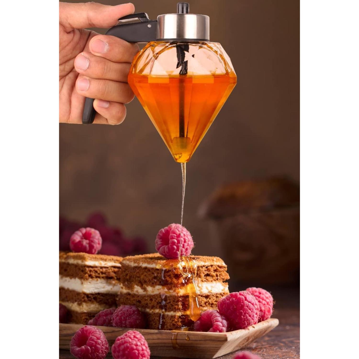 Honey-Myple 200ml Syrup Dispenser – No-Drip, Mess-Free, Leak-Proof Design For Honey, Syrup & Sauces. Easy-Pour, Ergonomic, Durable & Perfect For Kitchen, Dining, Cafés, Or Gifting
