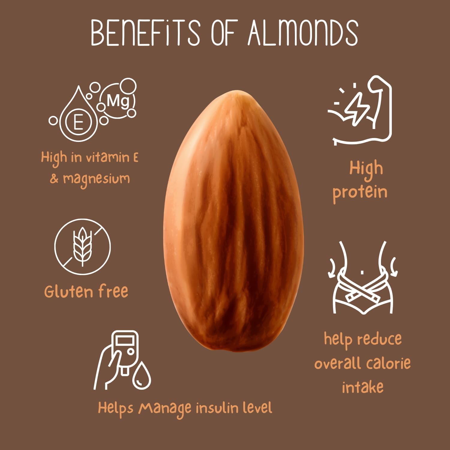 HoneyBar Almond Salted Caramel Bars – Chewy Roasted Almonds & Natural Caramel Flavor | Gluten-Free, Non-GMO, Vegetarian | 5 x 40g
