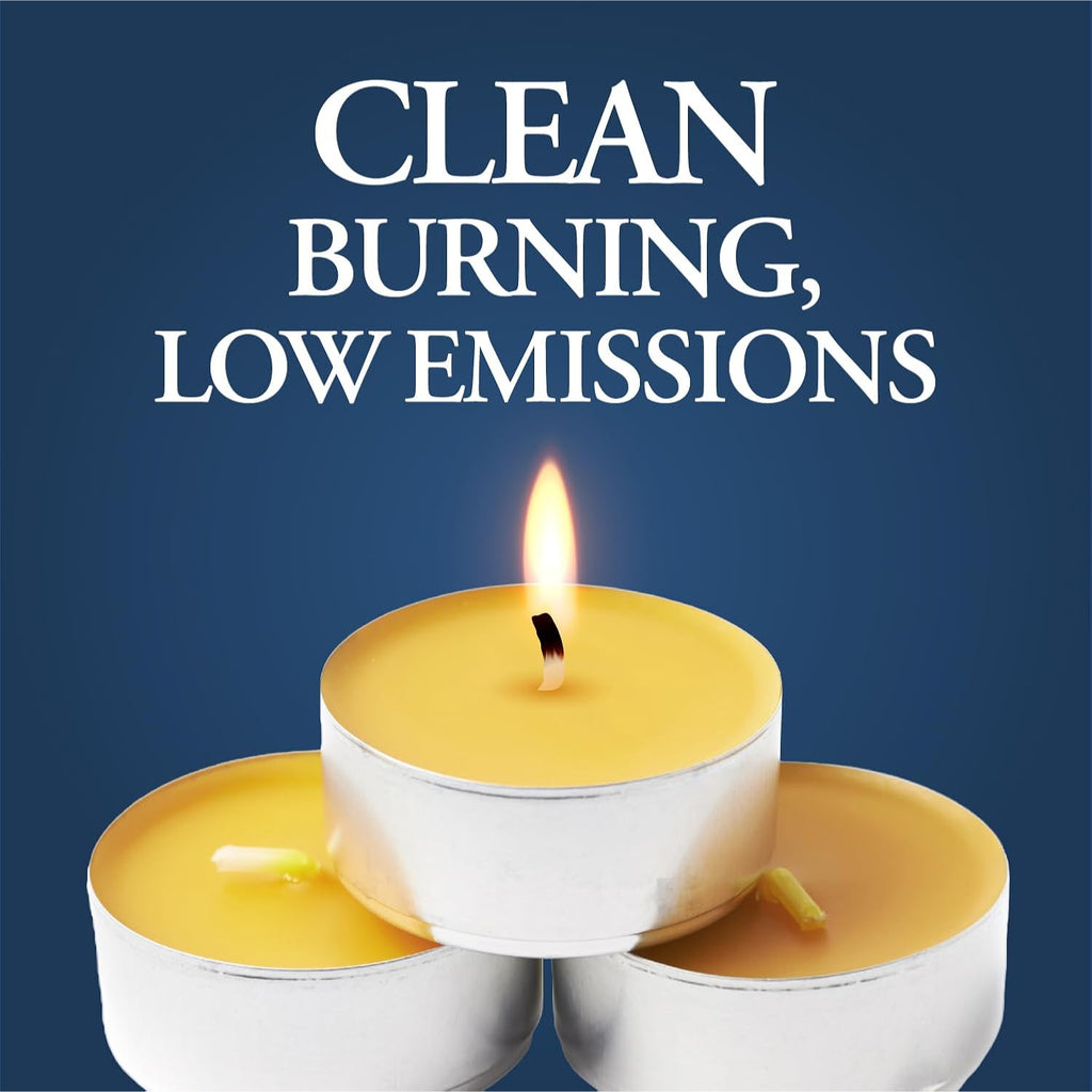 Dutchman’s Gold 100% Pure Beeswax Tea Lights (10/Pack), Handcrafted, Dripless & Smokeless, Non-Toxic, Naturally Scented, Eco-Friendly, Perfect for Relaxation, Meditation, and Ambiance, Made in Canada