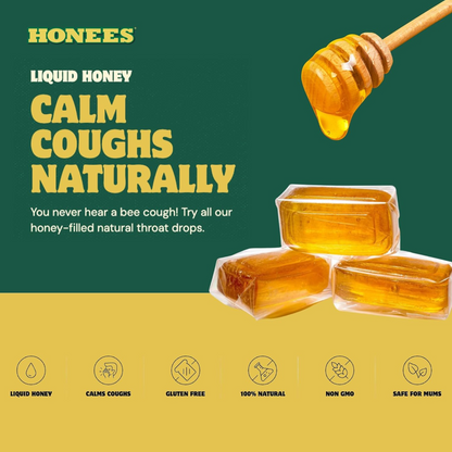 Honees Honey Ginger Drops Bars Candies 10 x 45g