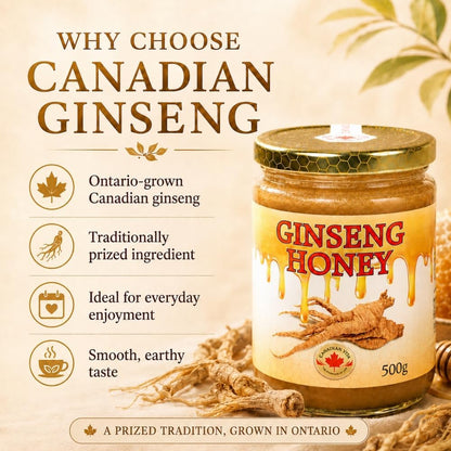 Canadian Vita Pure Ginseng Honey & Ginseng Slices – Duo Immune & Strength Booster, Natural Ginseng Supplement
