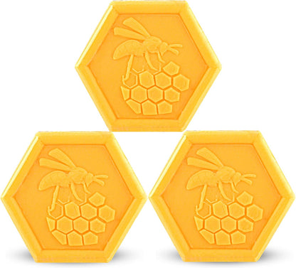 Organic Beeswax & Honey Soap 100g x3 – Natural Handcrafted Moisturizing Face & Body Soap for Sensitive Skin