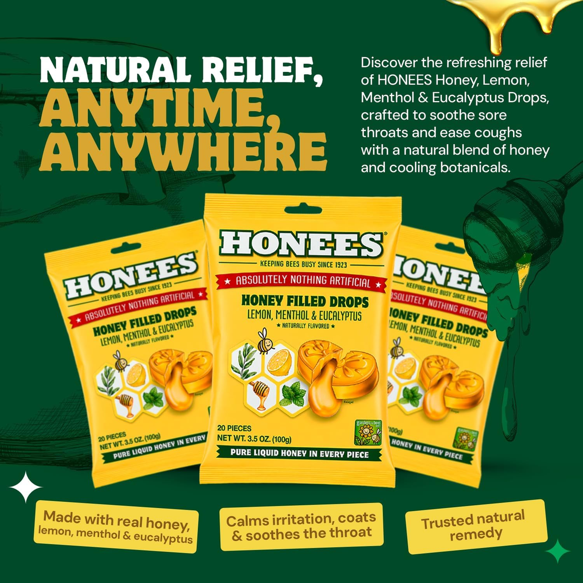 Honey Lemon Menthol Candy