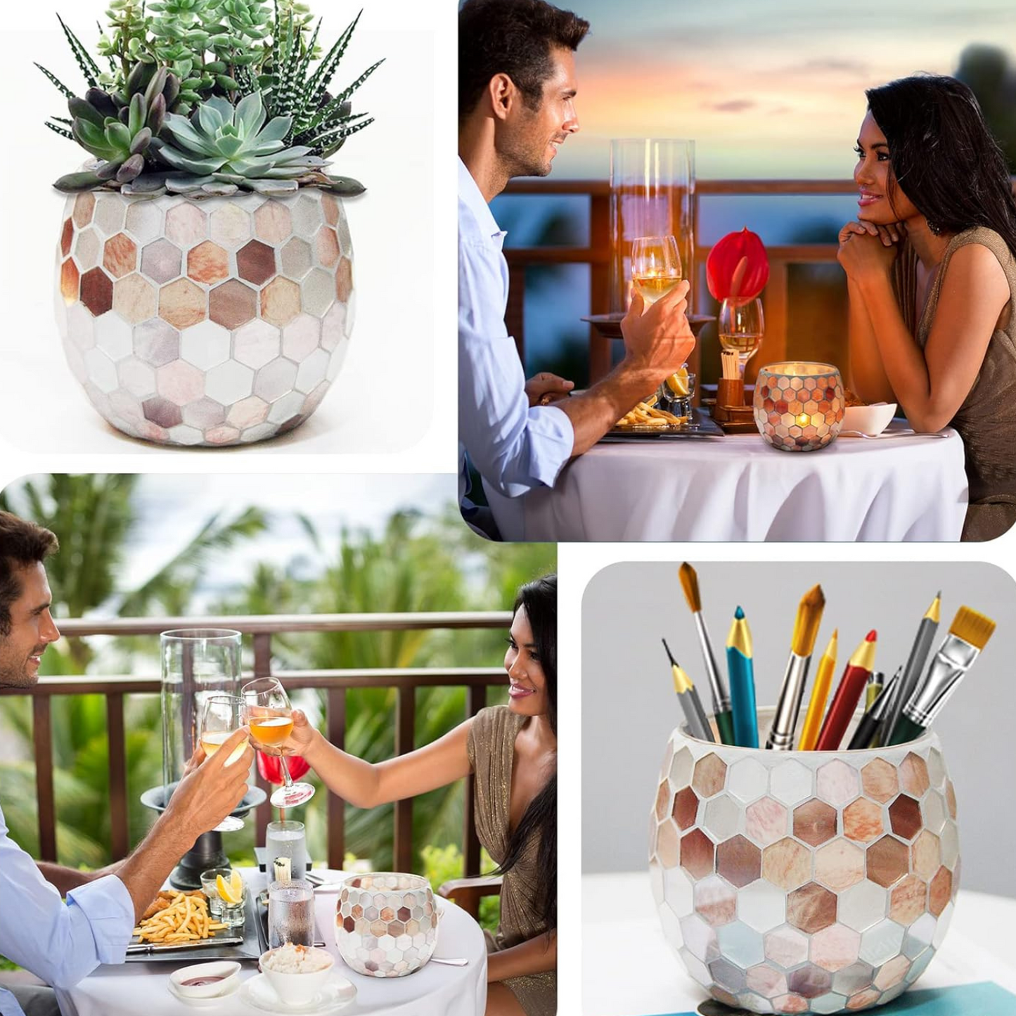 Elegant Glass Candle Holder Stylish Design 450ml