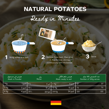 Premium Instant Mashed Potato Powder with Skimmed Milk – Creamy, Quick & Easy 500g
