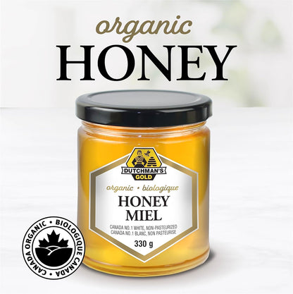 Organic Liquid Honey 330g – Pure Organic Honey, 100% Natural Sweetener, No Additives