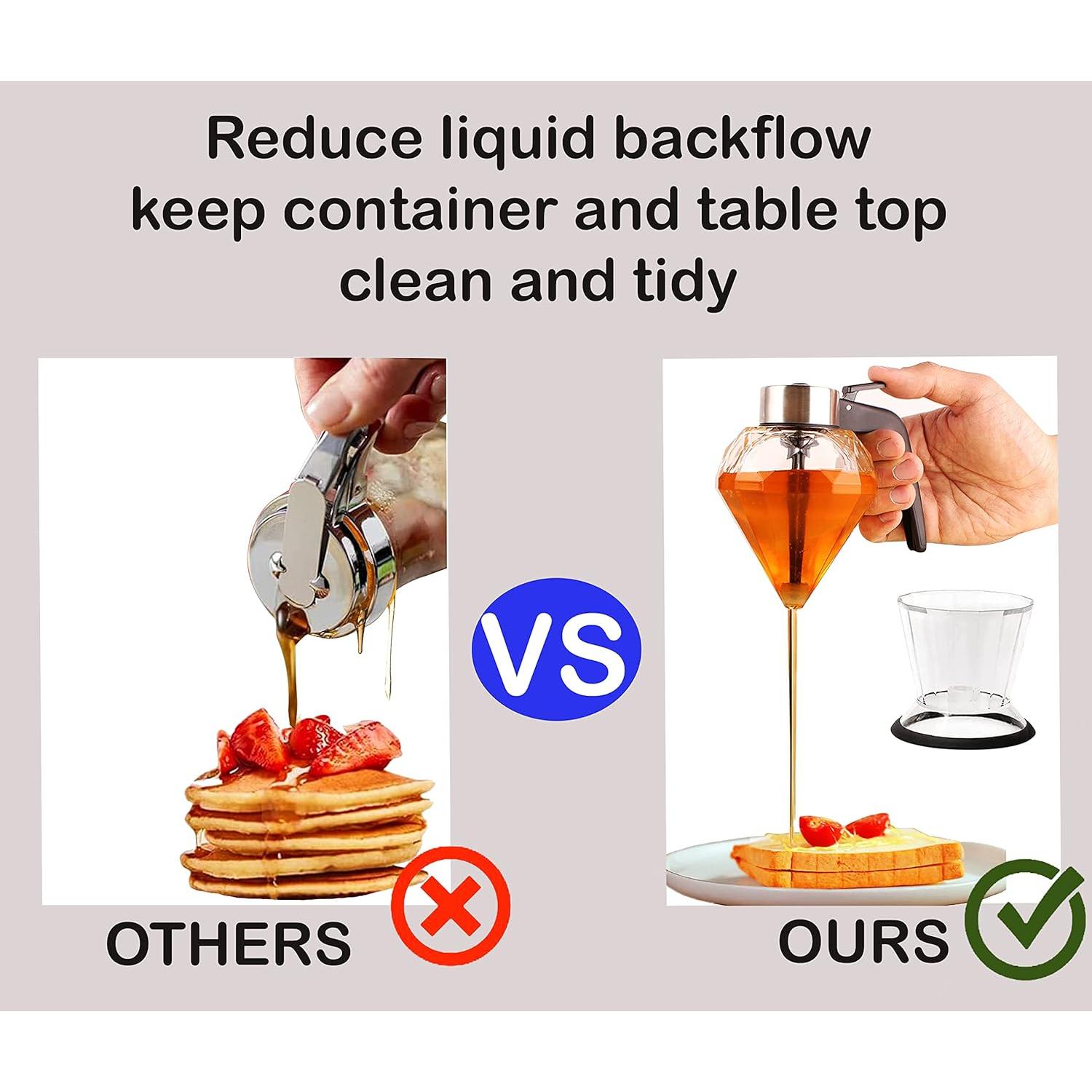 Honey-Myple 200ml Syrup Dispenser – No-Drip, Mess-Free, Leak-Proof Design For Honey, Syrup & Sauces. Easy-Pour, Ergonomic, Durable & Perfect For Kitchen, Dining, Cafés, Or Gifting
