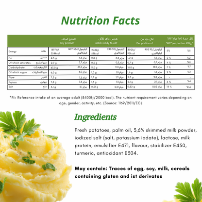 Premium Instant Mashed Potato Powder with Skimmed Milk – Creamy, Quick & Easy 500g