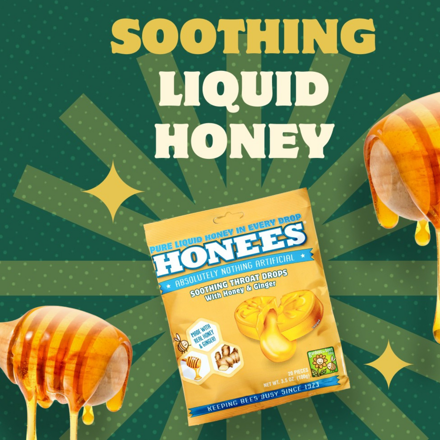 Honees Ginger Candies – Natural Soothing Relief for Throat & Cough