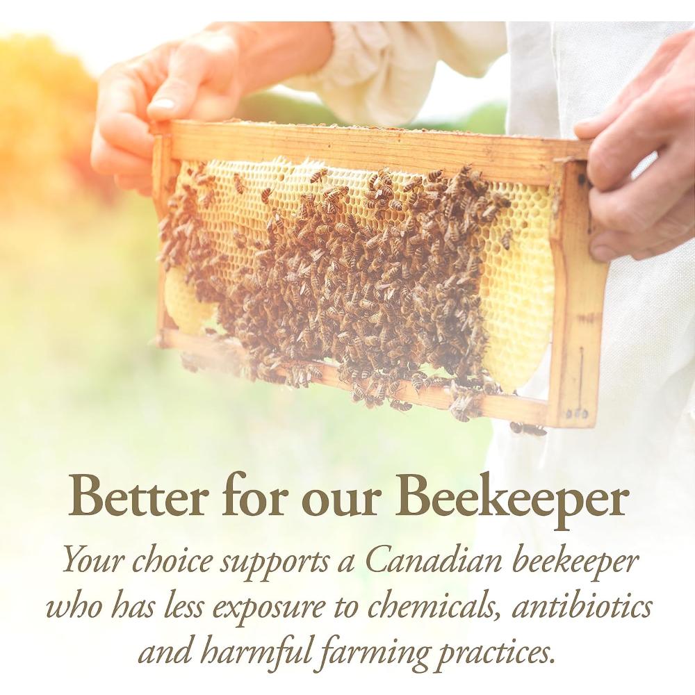 Dutchman's Gold Wildflower Liquid Honey - 1kg, 100% Pure Organic Honey, Premium Grade, No Additives, Perfect for Baking, Sweetening Drinks, and Cooking, Made in Canada