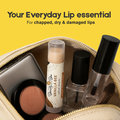 Organic Lip Balm Set Moisturizing Beeswax and Shea Butter