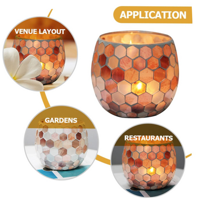 Elegant Glass Candle Holder Stylish Design 450ml