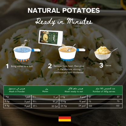 Premium Instant Mashed Potato Powder with Skimmed Milk – Creamy, Quick & Easy 500g