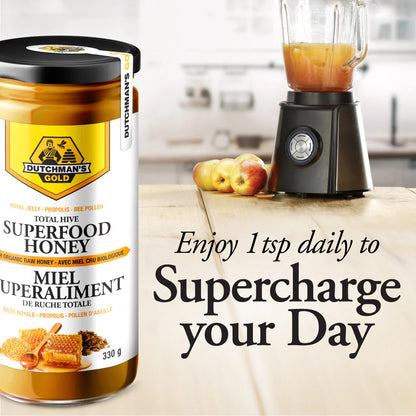 Organic Superfood Honey with Ginseng 330g – Boost Immunity & Digestive Support